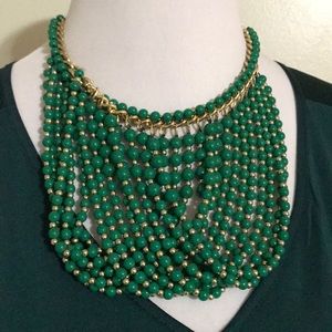 GREEN CASCADE LAYERED NECKLACE